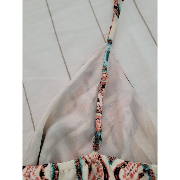 Lavender Brown Maxi Dress Multi-Color Adjustable Straps Size M MSRP $177 - Picture 8 of 13